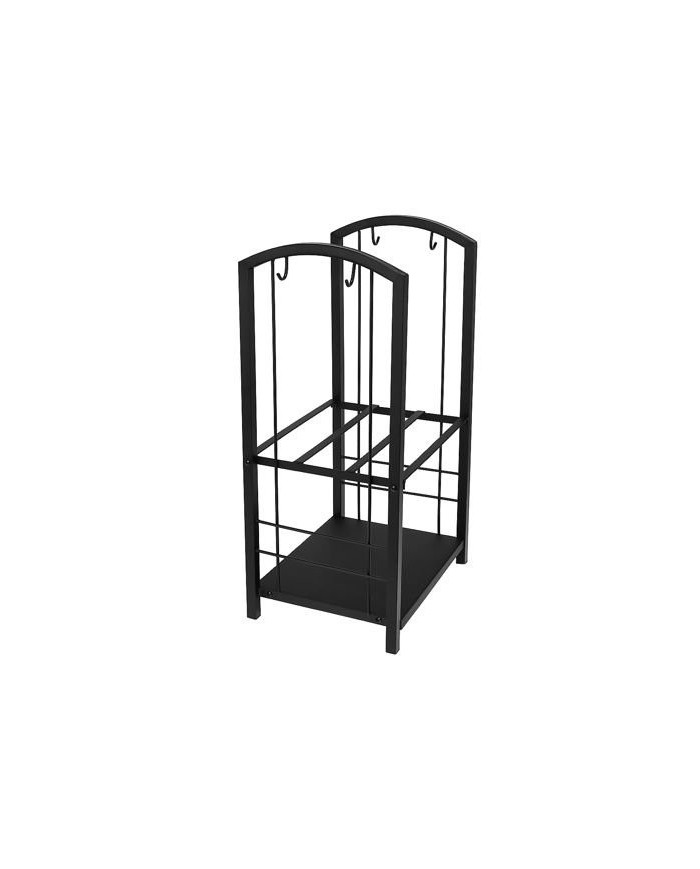 Kovinsko držalo za drva za kamin z priborom