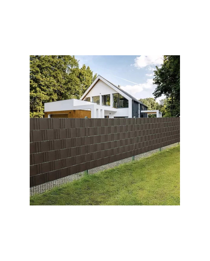 PVC Trak za panelno ograjo rjav 35m 630g