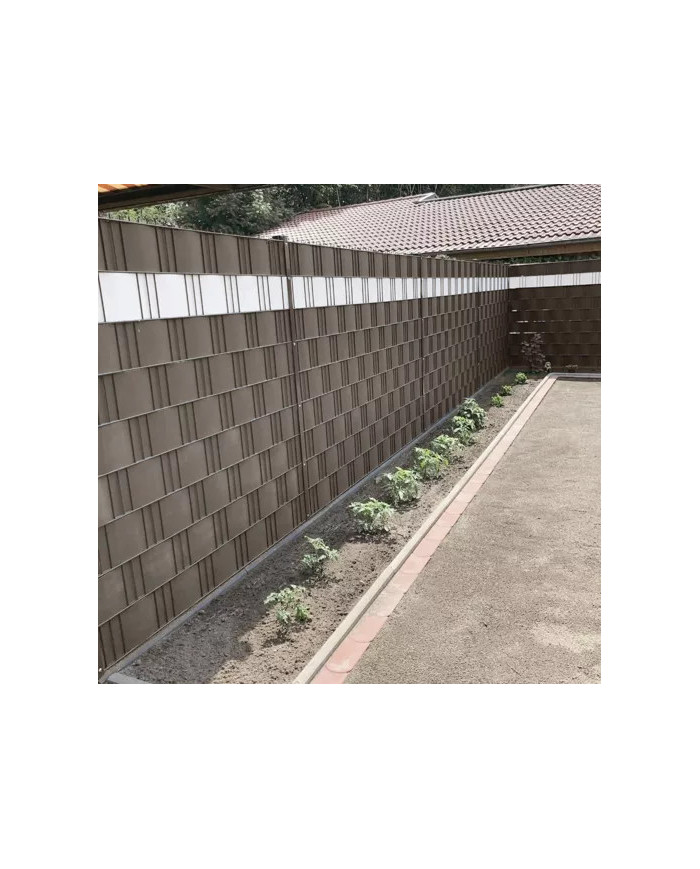 PVC Trak za panelno ograjo rjav 35m 630g