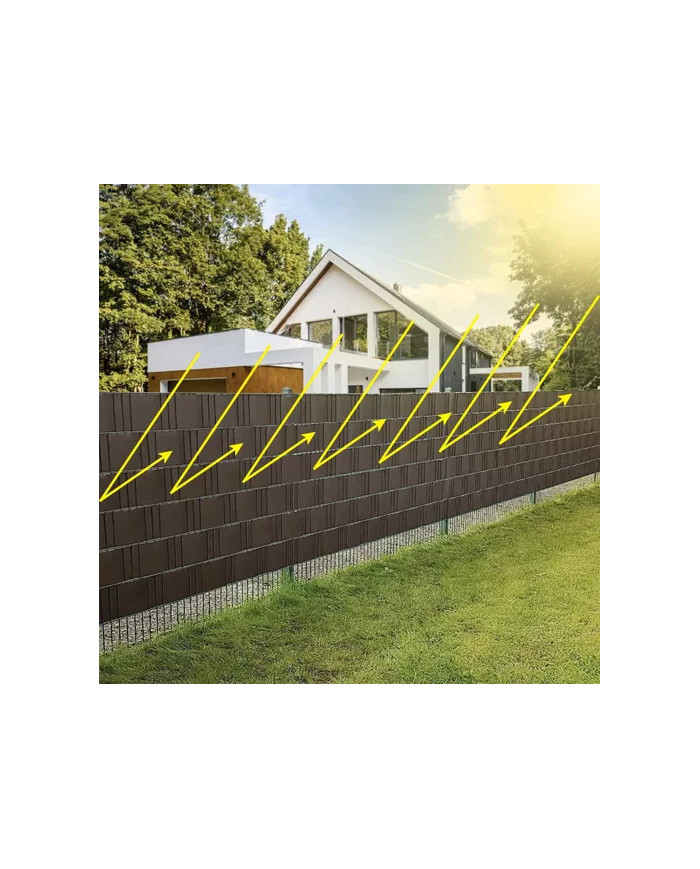 PVC Trak za panelno ograjo rjav 35m 630g