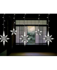 copy of Novoletne lučke svetlobna zavesa 138 LED toplo bela USB zvezde