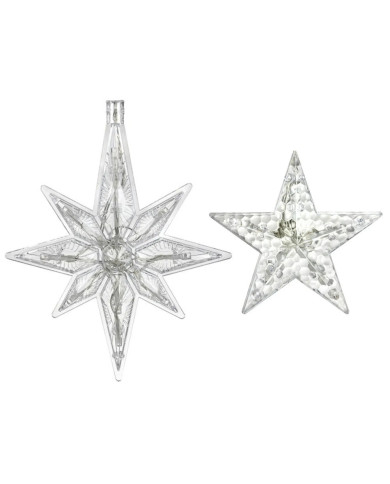 Novoletne lučke svetlobna zavesa 138 LED hladno bela USB zvezde