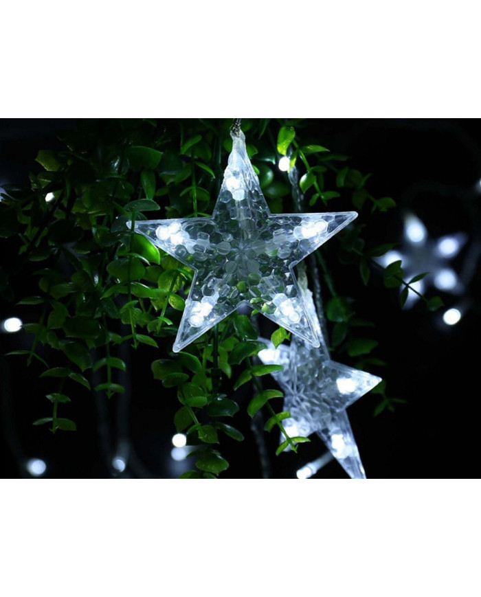 copy of Novoletne lučke svetlobna zavesa 138 LED toplo bela USB zvezde