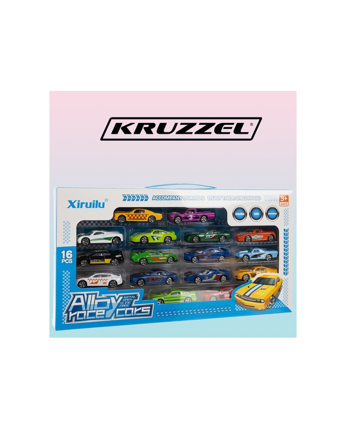 16 delni set kovinskih pisanih avtomobilčkov