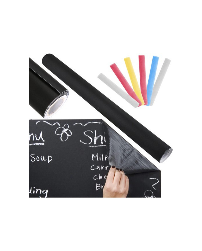 Samolepilna tabla za krede 45x200cm set 5 kred