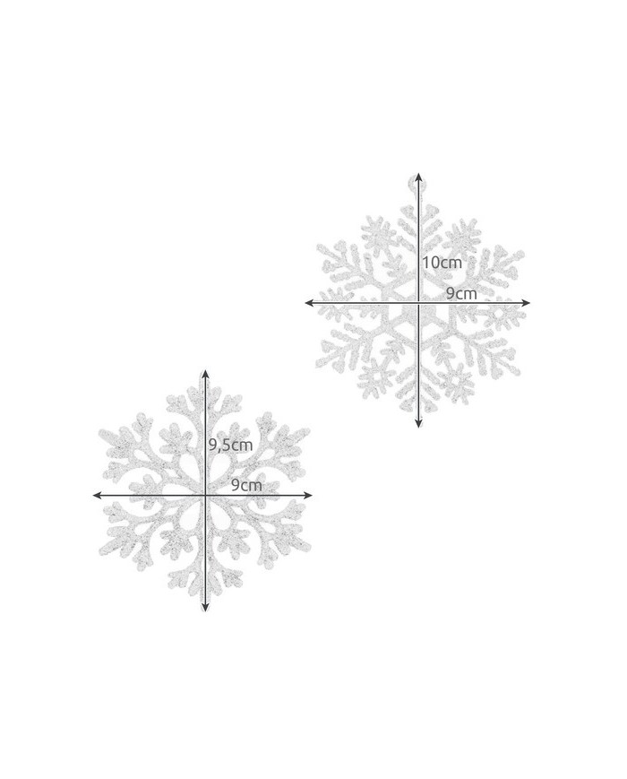 Božični okraski snežinke 12kos