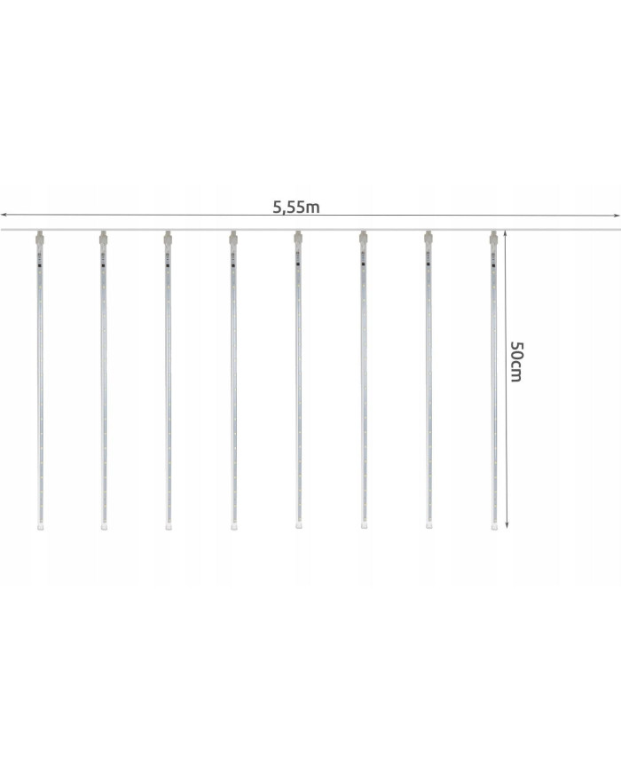 Novoletne lučke meteorji 50cm LED hladno bela