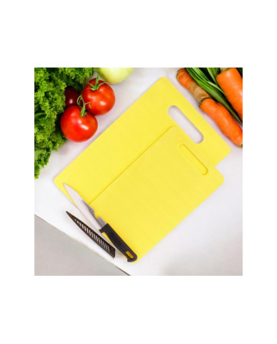 Kuhinjske plastične deske rumene + nož