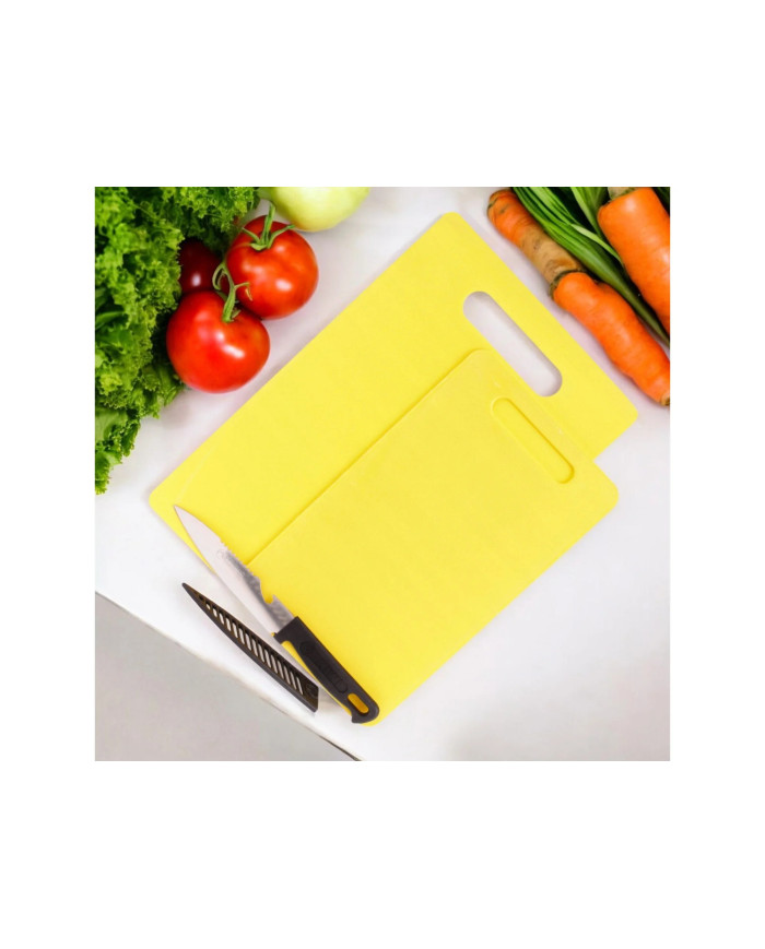Kuhinjske plastične deske rumene + nož