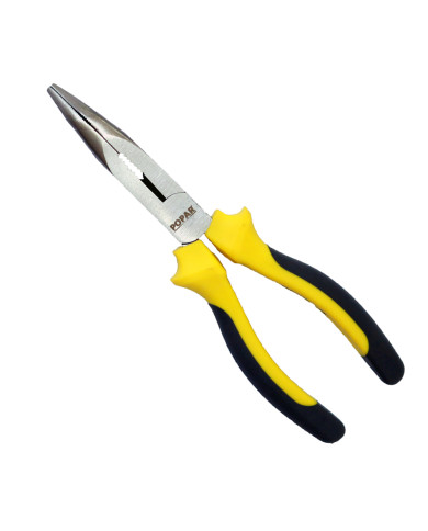 KLEŠČE TELEFONSKE UKRIVLJENE Kromirane, na obešalu POPAR 200 mm