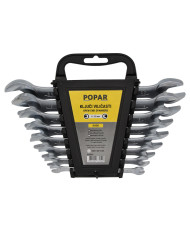 KLJUČI VILIČASTO OBROČNI POPAR Garnitura na obešalu, kromiran 8-19mm/8kos