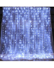 copy of LED svetlobna zavesa z daljinskim upravljalnikom, IP65, topla bela