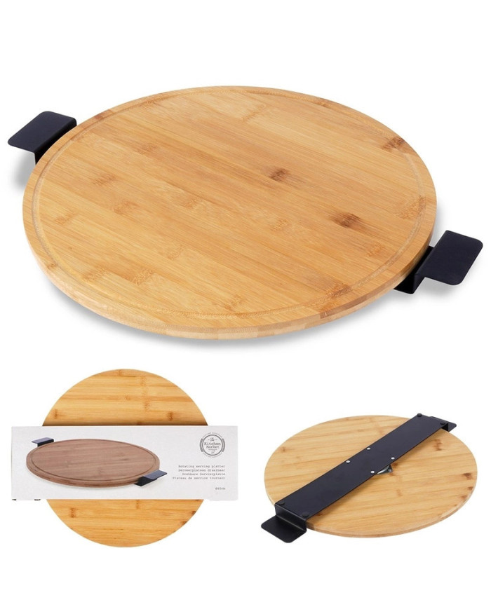 Bambusova vrtljiva deska za serviranje