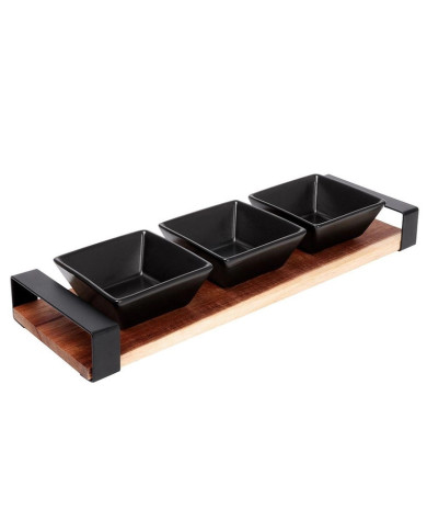 Set treh črnih keramičnih skodelic