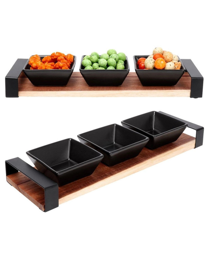 Set treh črnih keramičnih skodelic