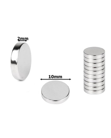 Neodim magneti 10x2mm 10kosov