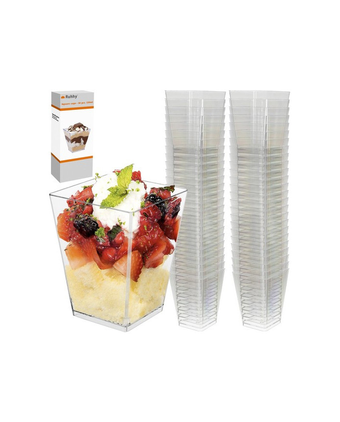 Kvadratne PVC skodelice za sladice 120ml