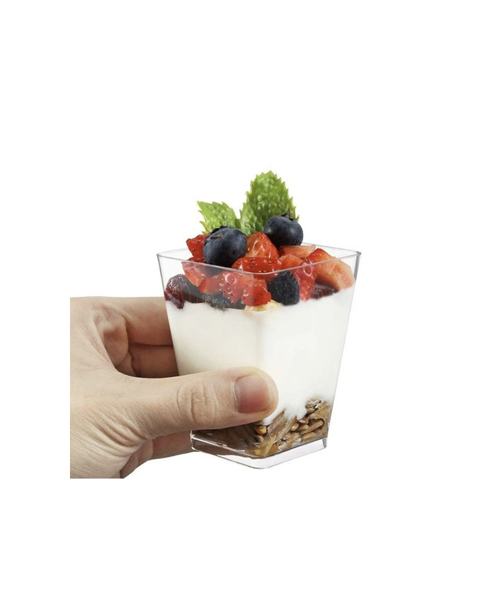 Kvadratne PVC skodelice za sladice 120ml