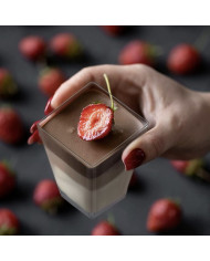 Kvadratne PVC skodelice za sladice 120ml