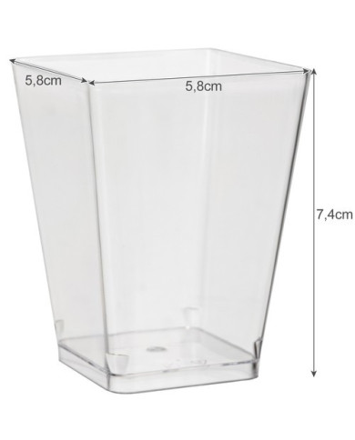 Kvadratne PVC skodelice za sladice 120ml