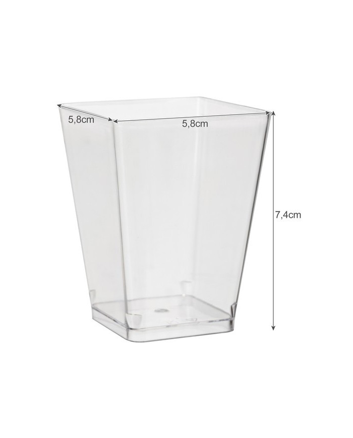 Kvadratne PVC skodelice za sladice 120ml