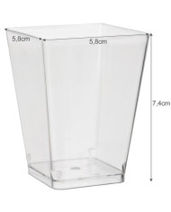 Kvadratne PVC skodelice za sladice 120ml