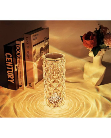 Dekorativna kristalna svetilka CrystalLamp, USB polnjenje