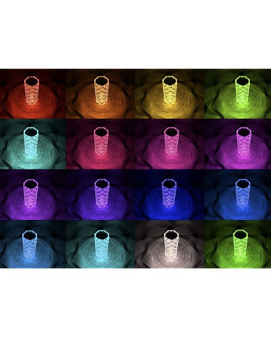 Dekorativna kristalna svetilka CrystalLamp, USB polnjenje