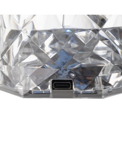 Dekorativna kristalna svetilka CrystalLamp, USB polnjenje