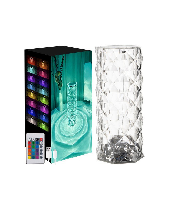 Dekorativna kristalna svetilka CrystalLamp, USB polnjenje