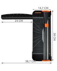 Rezalnik z okroglim rezilom za rezanje papirja in folije do 12 listov A3