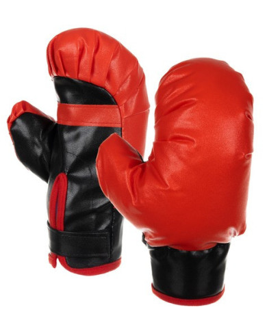 Punching Ball otroška boksarska vreča z rokavicami, rdeča