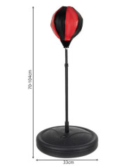 Punching Ball otroška boksarska vreča z rokavicami, rdeča