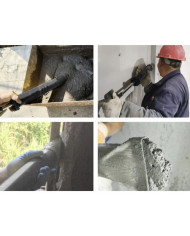 Vakuumska pištola za fugiranje kamna in plošč + 4 nastavki 850ml črna