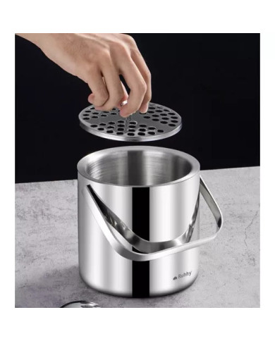 Inox set posode za led – vedro 1,3L + klešče + žlica