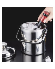 Inox set posode za led – vedro 1,3L + klešče + žlica