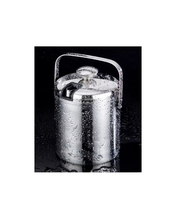 Inox set posode za led – vedro 1,3L + klešče + žlica