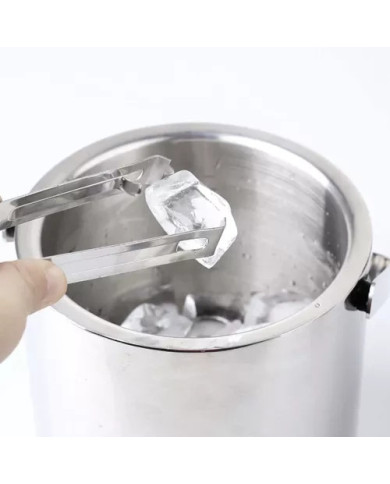 Inox set posode za led – vedro 1,3L + klešče + žlica