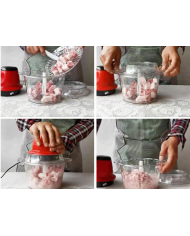 Električni večnamenski sekljalnik za meso, zelenjavo in sadje