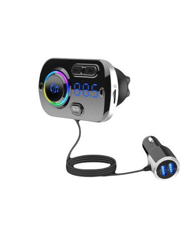 Avto FM oddajnik SD bluetooth 2x USB 12-24V LED RGB