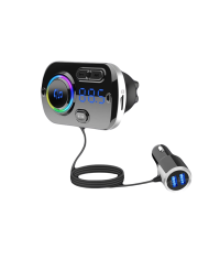 Avto FM oddajnik SD bluetooth 2x USB 12-24V LED RGB