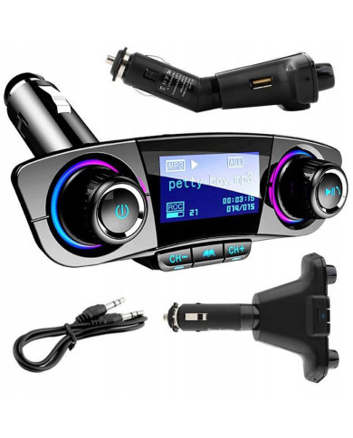 FM oddajnik SD bluetooth 2x USB 12-24V