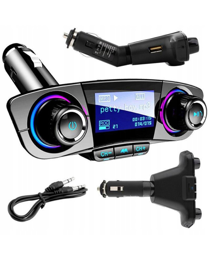 FM oddajnik SD bluetooth 2x USB 12-24V