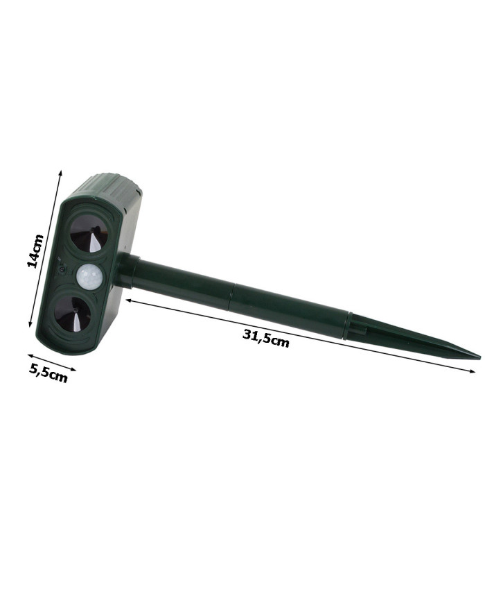 Ultrazvočni solarni odganjalec živali s senzorjem gibanja