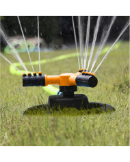 Sprinkler 3-kraki vrtljivi pršilnik, črn