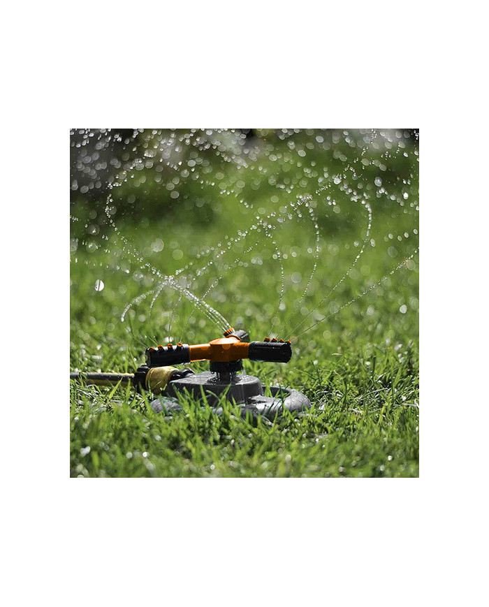 Sprinkler 3-kraki vrtljivi pršilnik, črn