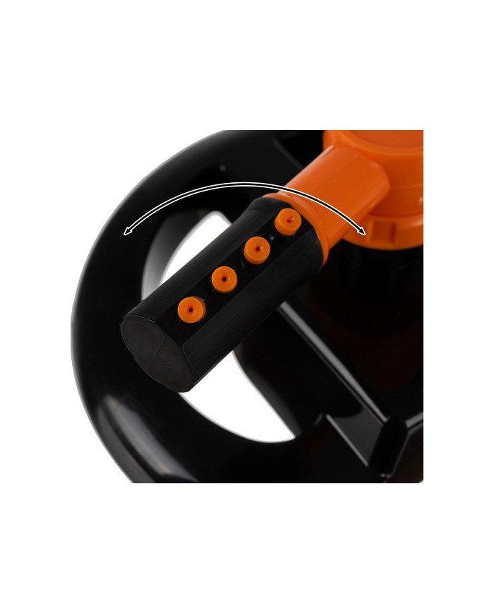 Sprinkler 3-kraki vrtljivi pršilnik, črn