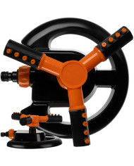 Sprinkler 3-kraki vrtljivi pršilnik, črn