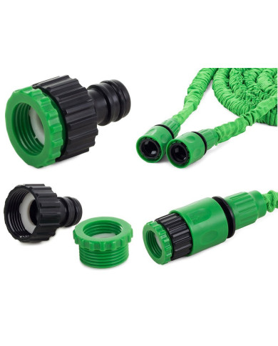 Raztegljiva vrtna cev za zalivanje z brizgalno pištolo 15 m - zelena