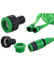 Raztegljiva vrtna cev za zalivanje z brizgalno pištolo 15 m - zelena